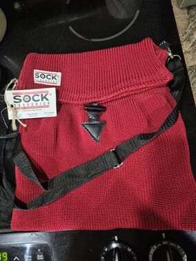 Red Knit Shoulder Bag with Adjustable Strap NWT